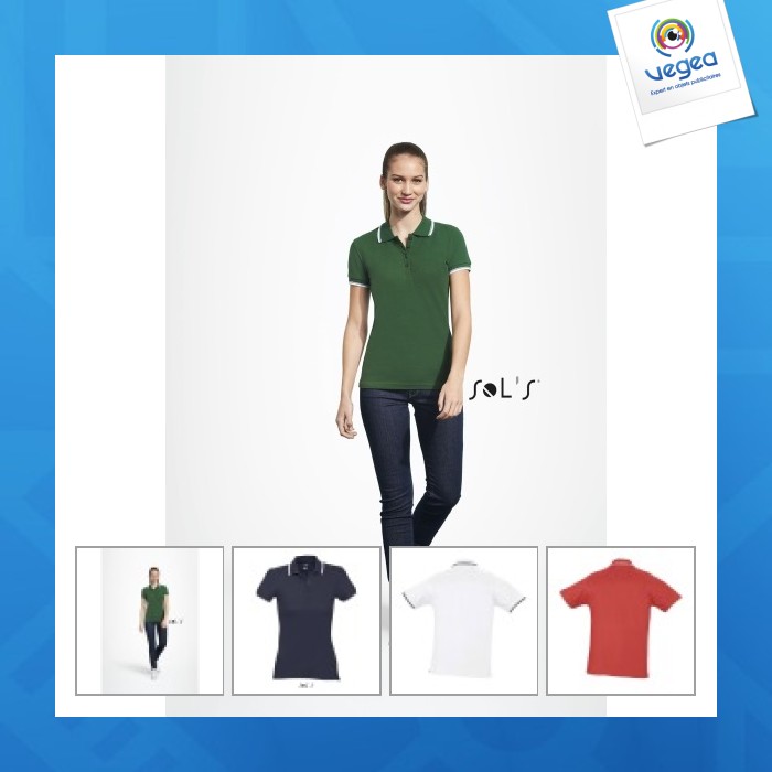 Polo mujer 270 grs sol's - práctica