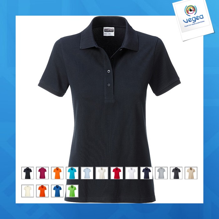 Polo orgánico básico para mujer