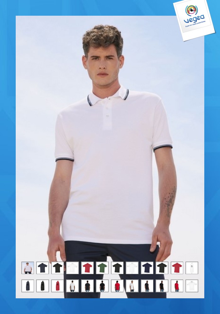 Polo personalizable de golf de algodón grueso