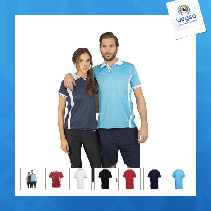 Polo transpirable de dos tonos