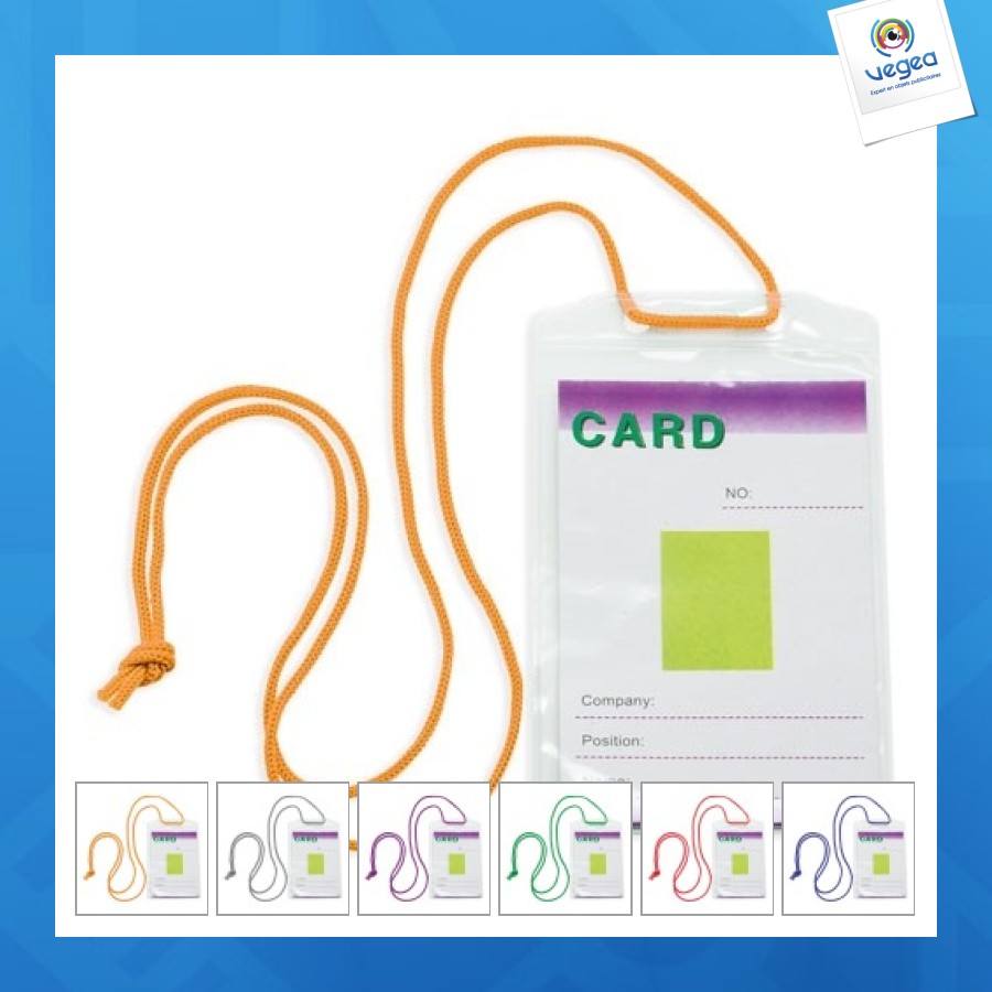 Porte-badge personalizable avec cordon