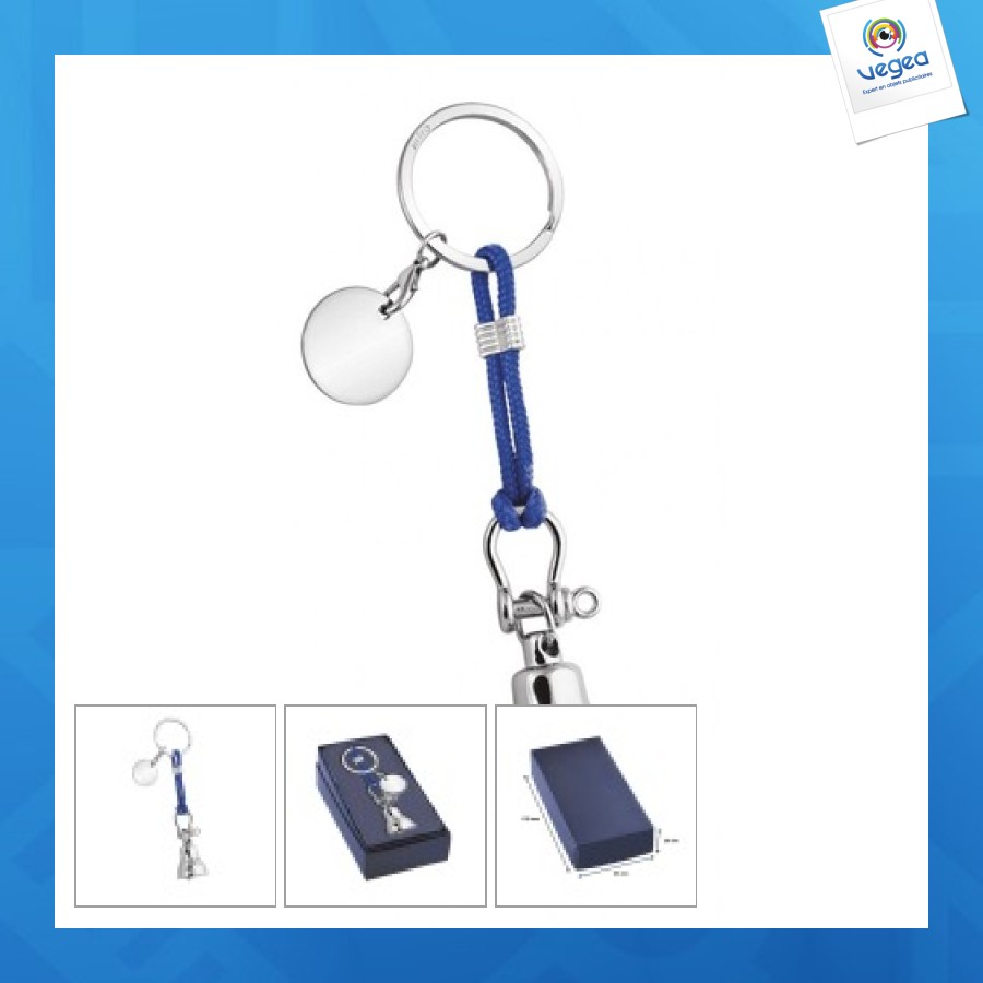 Porte-cles cloche de promoción avec jeton