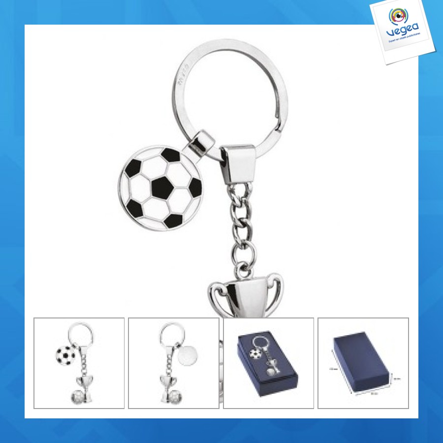 Porte-clés coupe avec balle et jeton