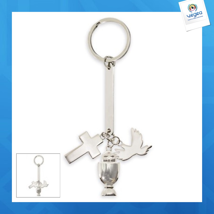 Porte-clés métal charm personalizable