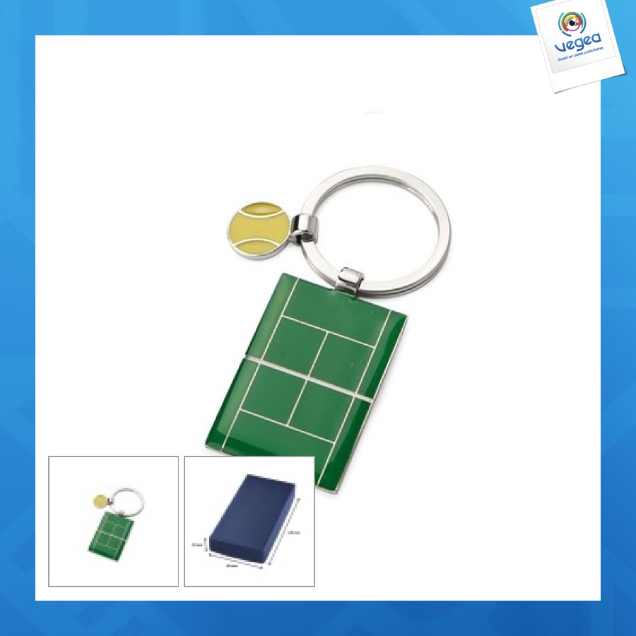 Porte-clés personalizable - court de tennis