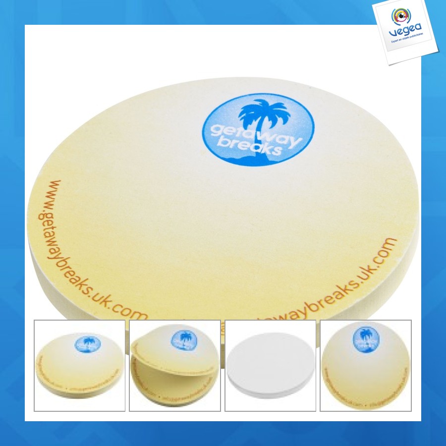 Post-its reciclados sticky-mate® en forma de círculo
