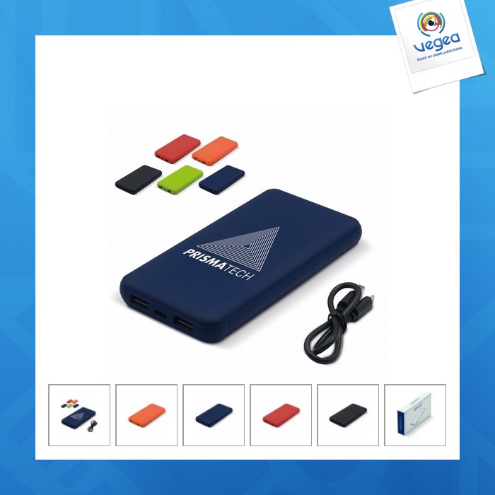 Powerbank personalizable elite soft touch 8.000mah