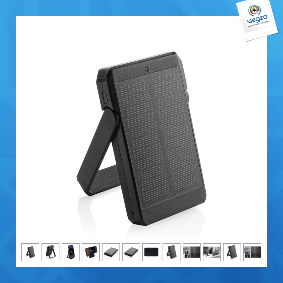 Powerbank solaire personalizable 5000mah et 10w en plastique rcs skywave