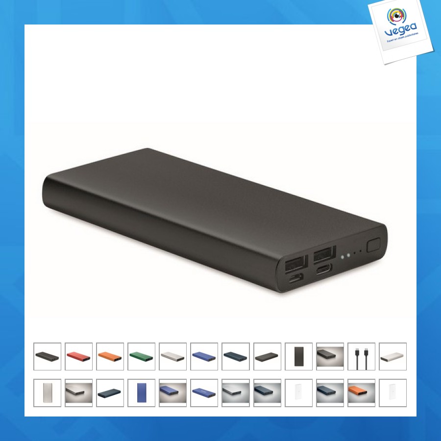 Powerflat 8 c - powerbank personalizable 10000 mah