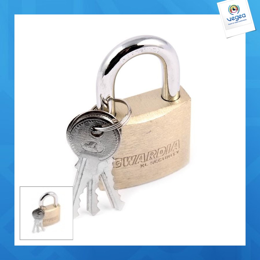 Protège cadenas personalizable laiton épaisseur 50mm arc