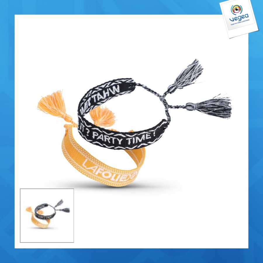 Pulsera tejida de fantasía