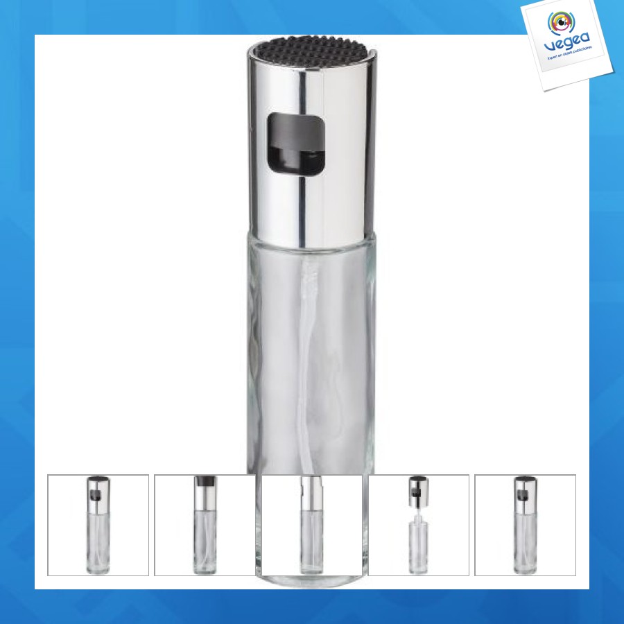 Pulverizador de aceite caius de cristal y acero inoxidable