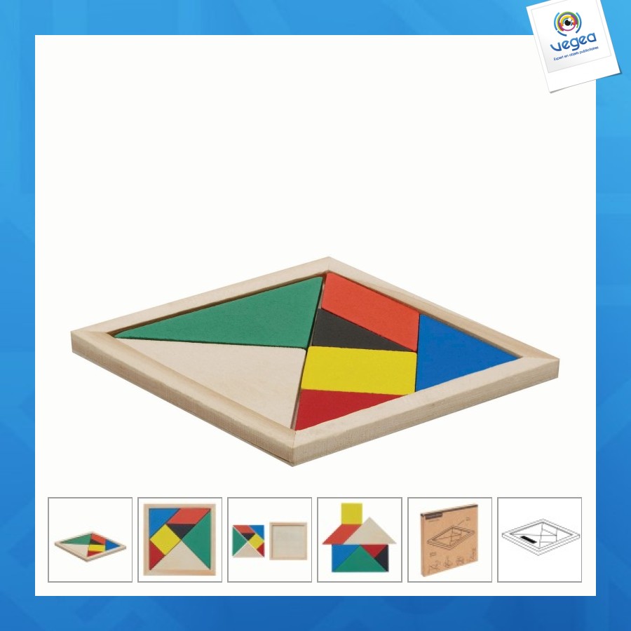 Puzzle de madera tangram de promoción base