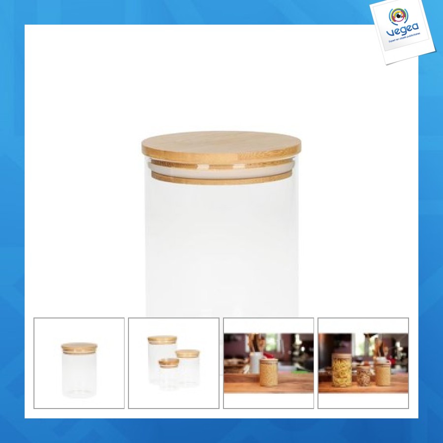 Recipiente de vidrio bamboo?, 700 ml
