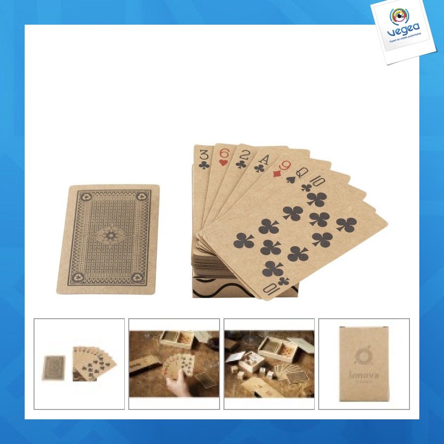 Recycled playing cards single jeu de cartes de promoción