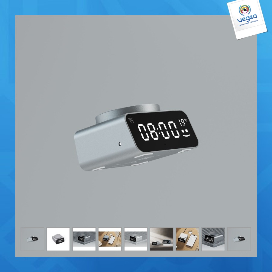 Reddi alarm - réveil de promoción et température ambiante avec réglage automatique de l'heure via bluetooth