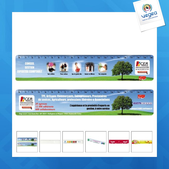 Regla de promoción flexible de 20 cm.