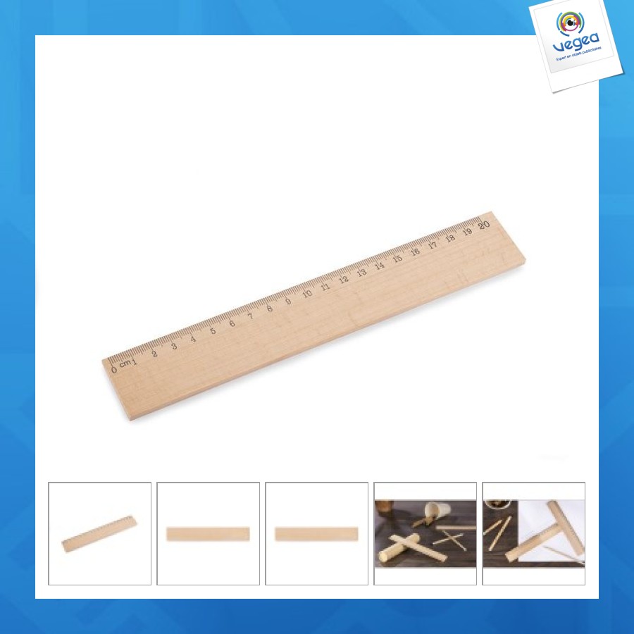 Règle en bois personalizable 20cm
