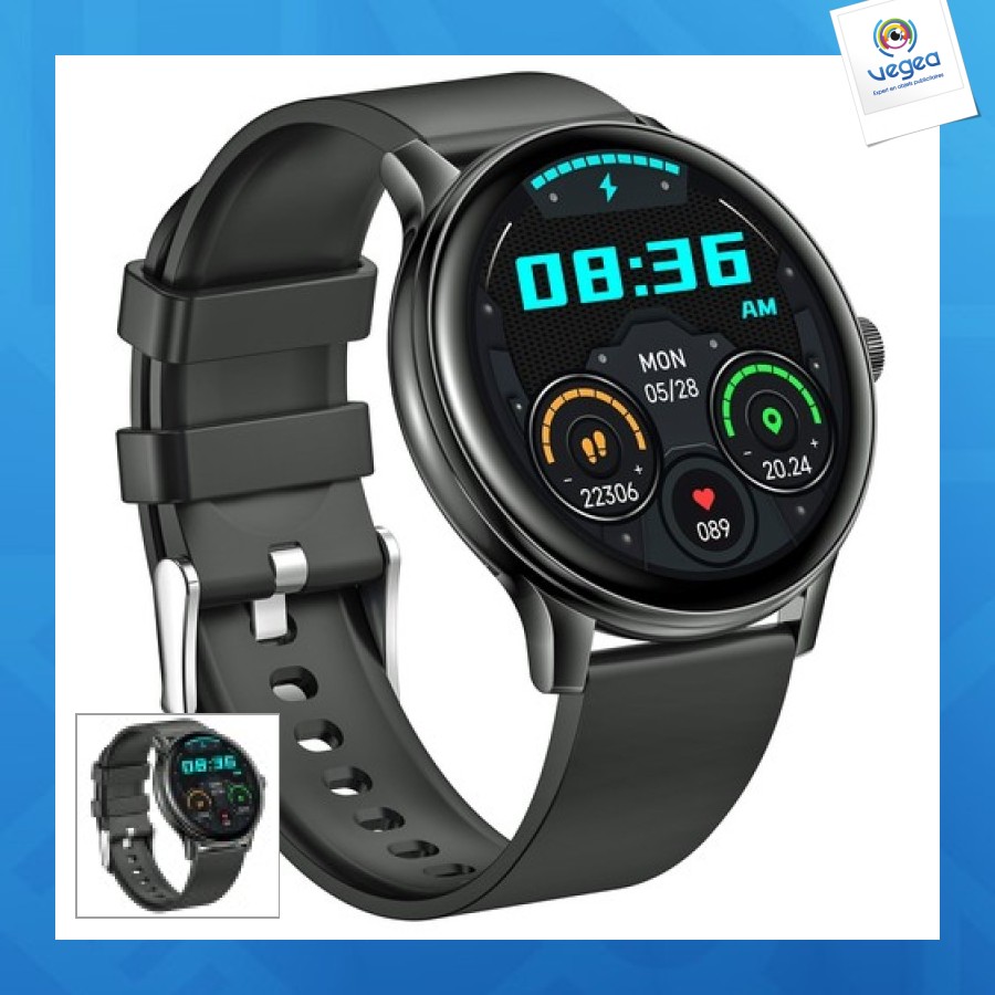 Reloj redondo conectado