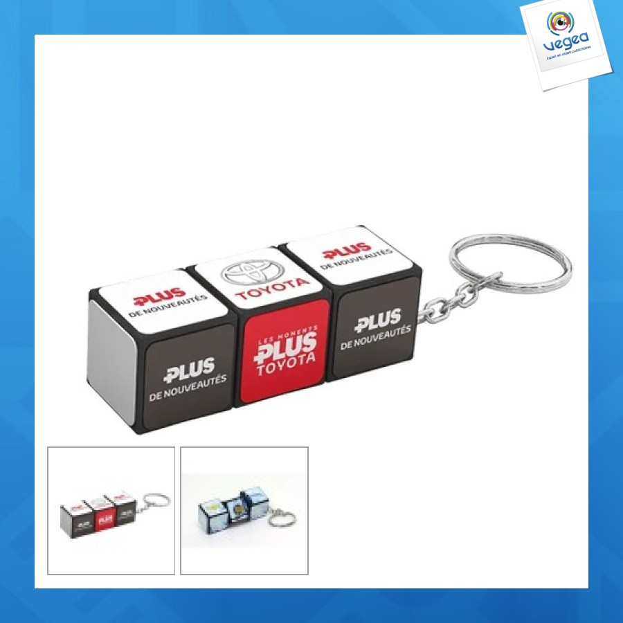 Rubik's cube porte clé de promoción 3 blocks