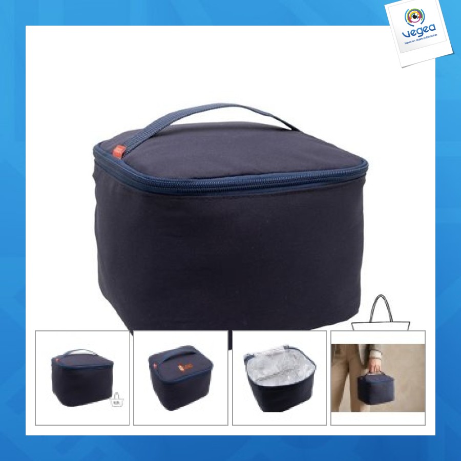 Sac à bento isotherme 'sendai', polycoton bleu nuit