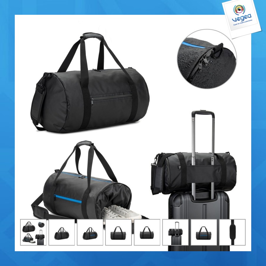 Sac de sport personalizable cylindrique 600d - osasco sport