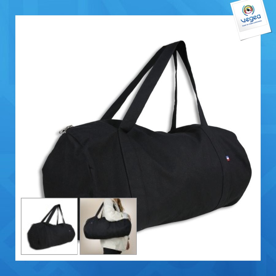 Sac de sport personalizable français tom bio - noir