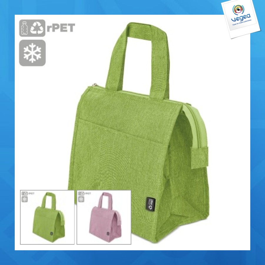 Sac isotherme de promoción en rpet 22x22x12.5cm