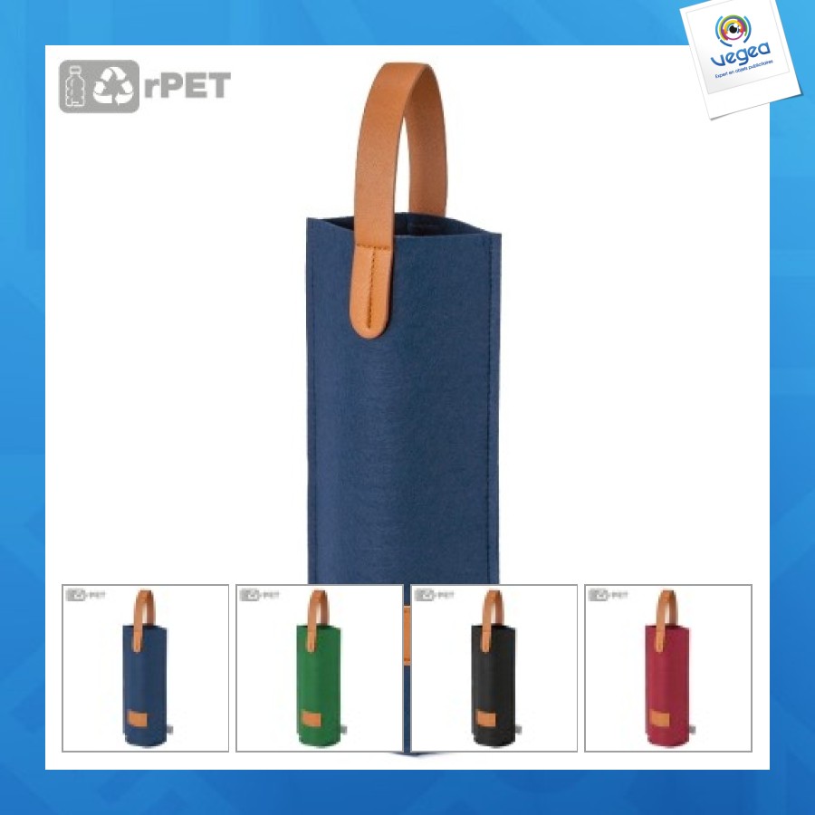Sac personalizable à vin en feutre