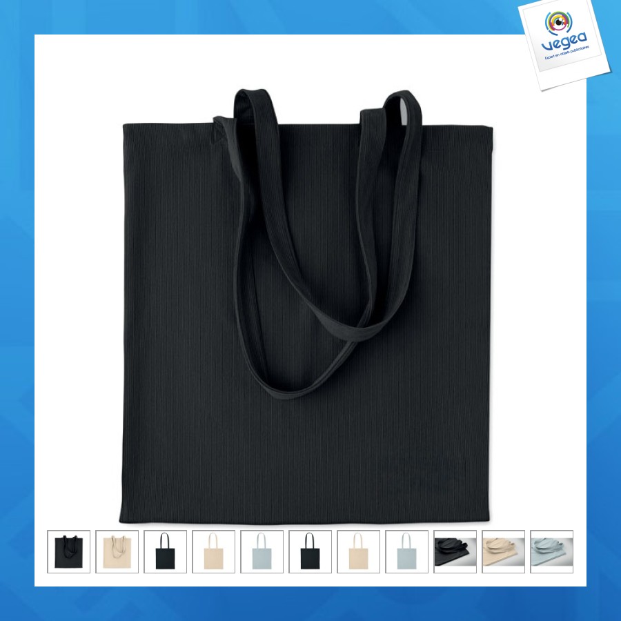 Sac shopping en velours côtelé