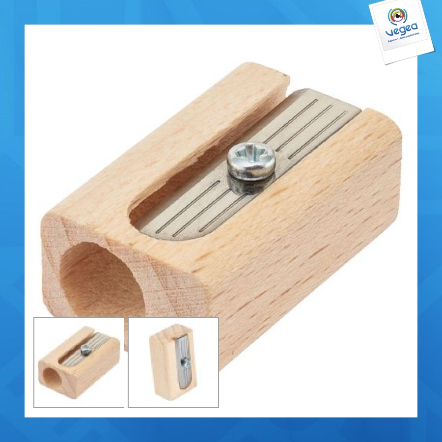 Sacapuntas personalizable de madera