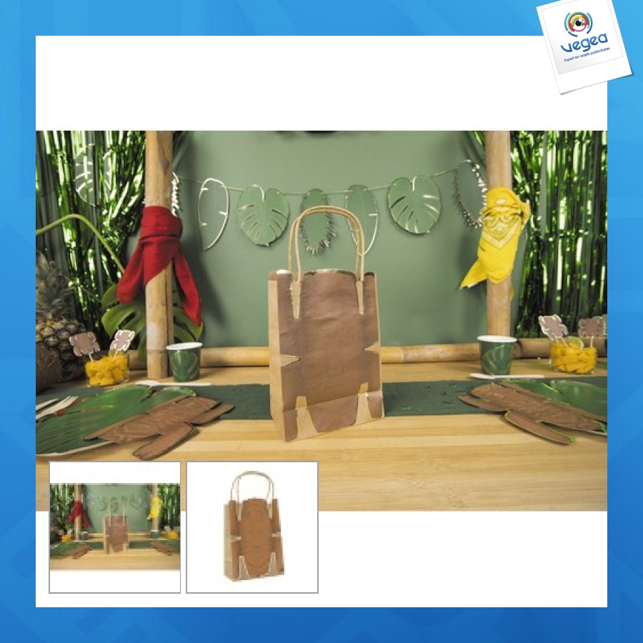 Sacs papier totem aventurier x 4