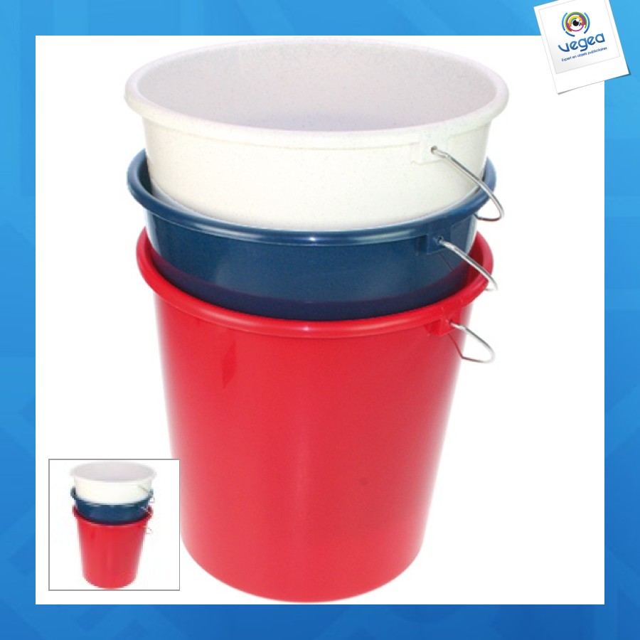 Seau de promoción de 10 litres avec anse métallique