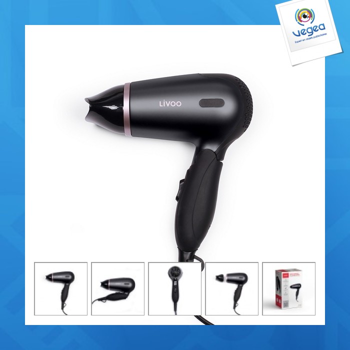 Secador de pelo personalizable de viaje plegable