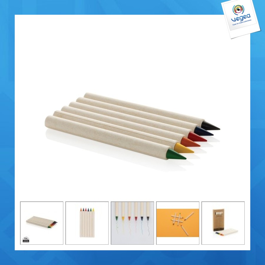 Set de 6 crayons de couleur de promoción grs infinity micki
