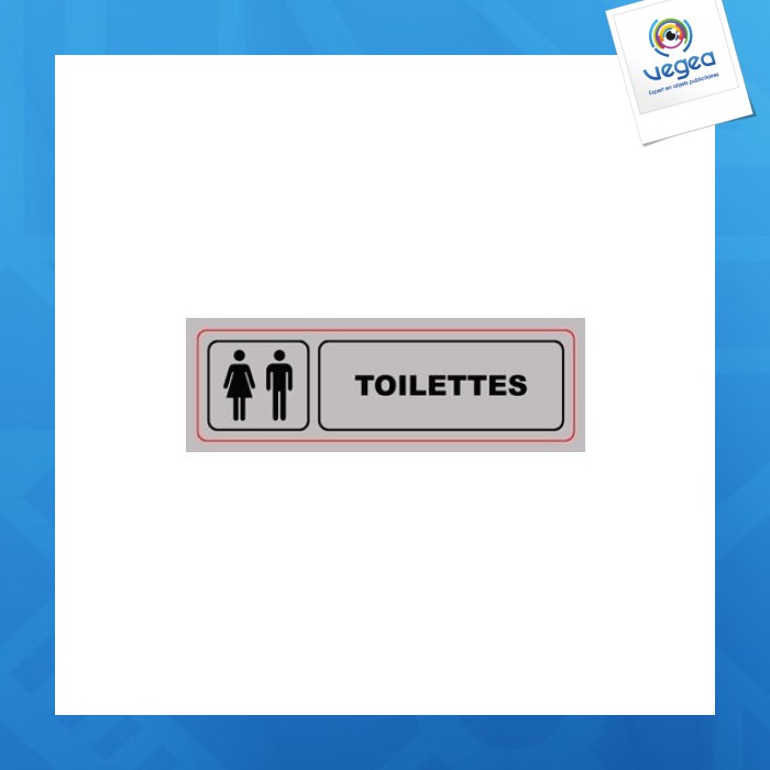 Signa plexiglas 170x50 mm toilets (s.24)