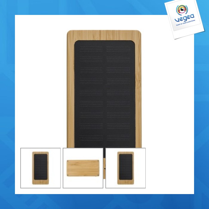 Solar powerbank 8.000 mah de bambú