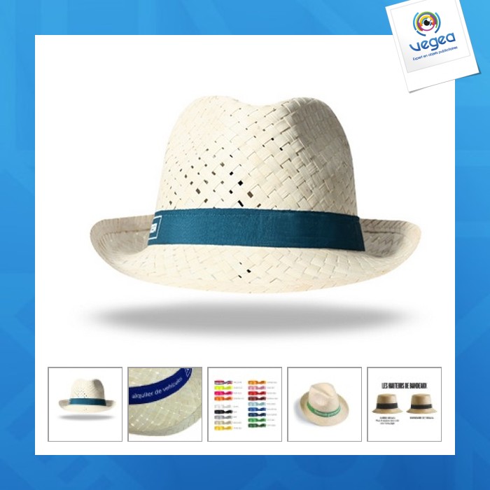 Sombrero de paja de promoción blanco doulos