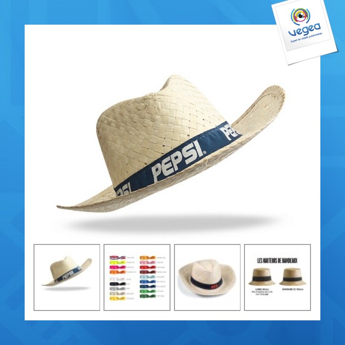 Sombrero de paja de promoción blanco planter