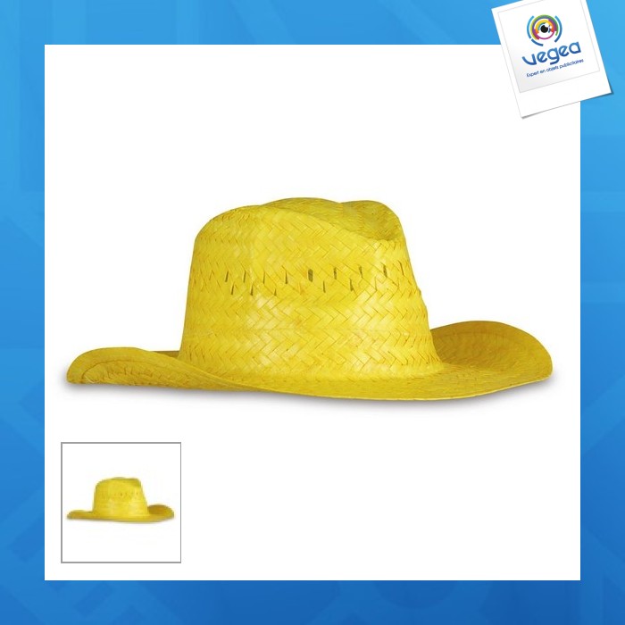 Sombrero de paja personalizable de color
