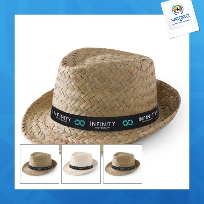 Sombrero de paja personalizable de palma