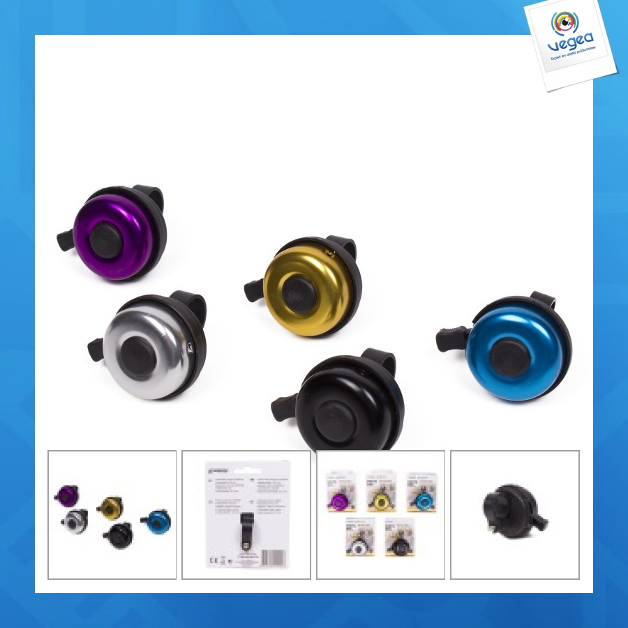 Sonnette de vélo personalizable 52mm mélange d'aluminium