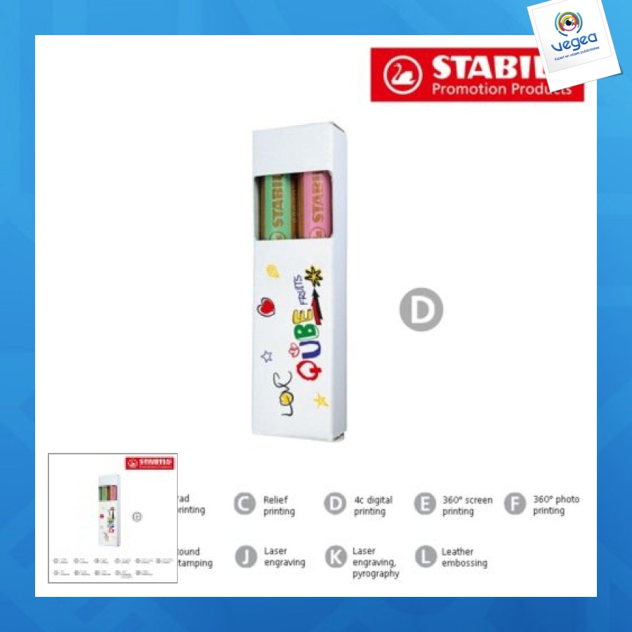 Stabilo de promoción trio set de 2 lápices de color