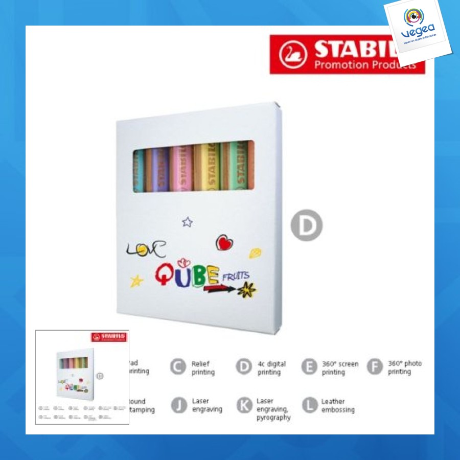 Stabilo de promoción woody duo set de 6 lápices de color