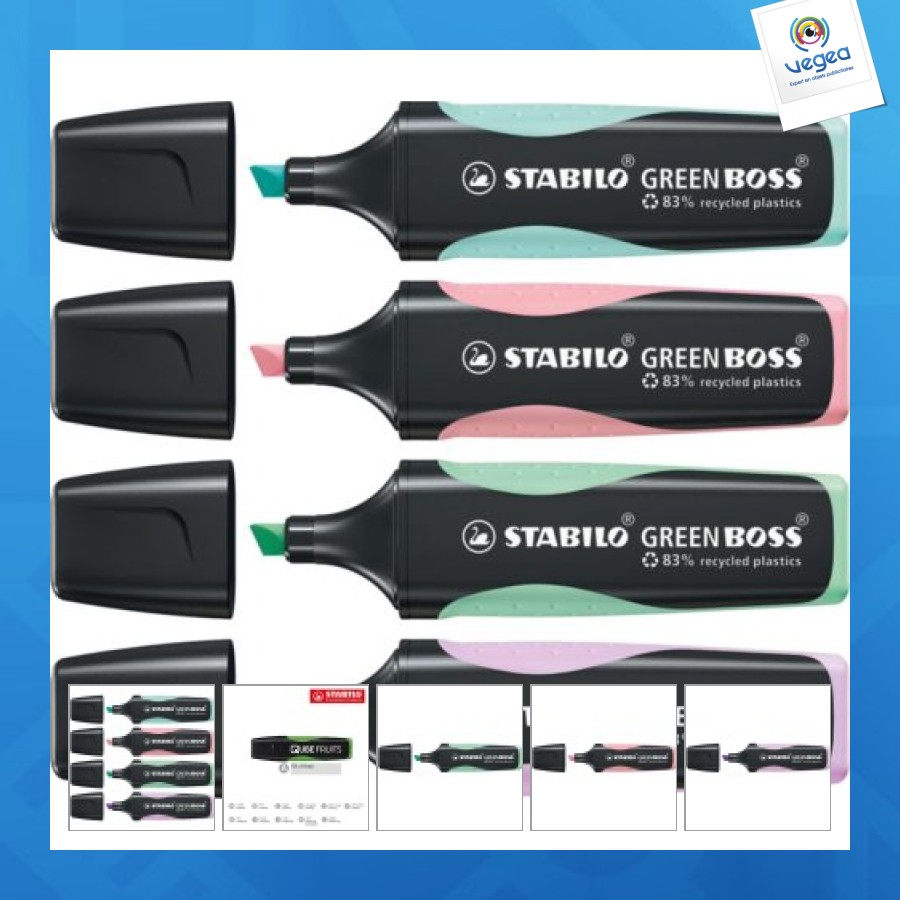 Stabilo personalizable green boss resaltador pastel
