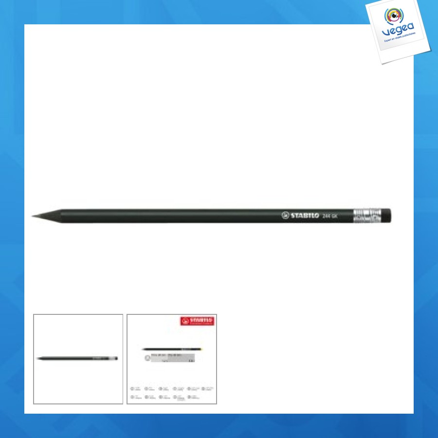 Stabilo personalizable lápiz de grafito negro con punta de goma