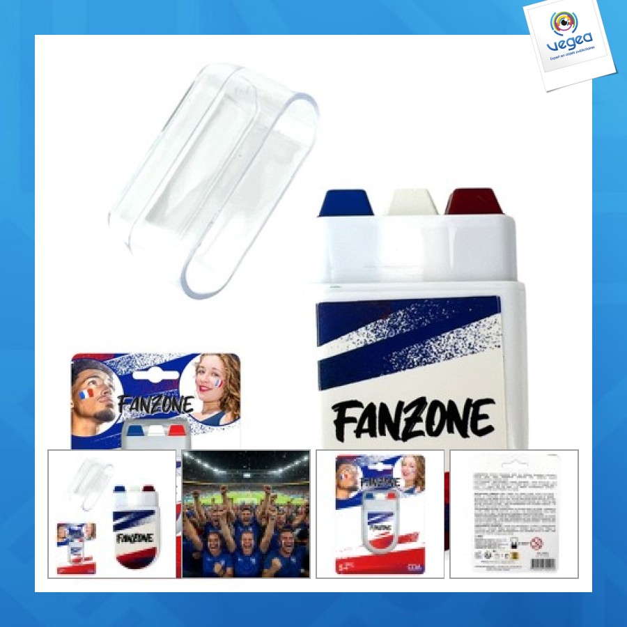 Stick maquillage de promoción tricolore france fanzone