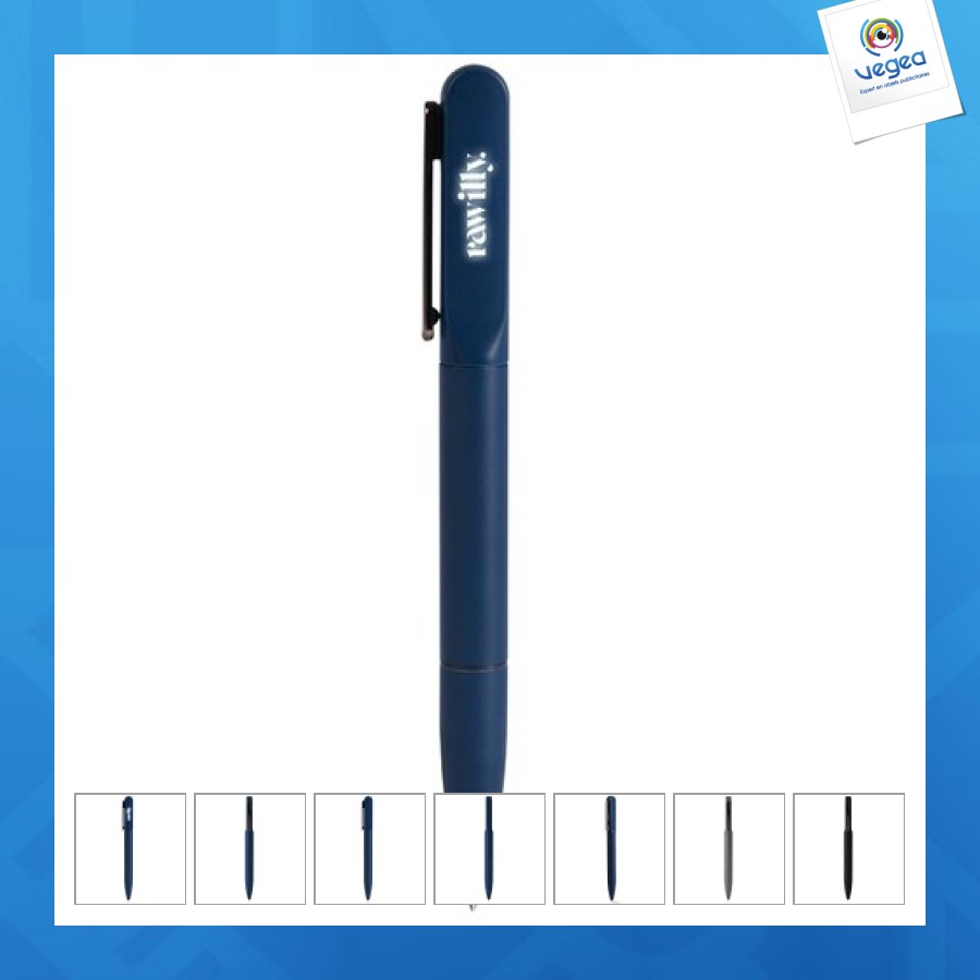 Stylo à bille personalizable en plastique et métal avec lumière led