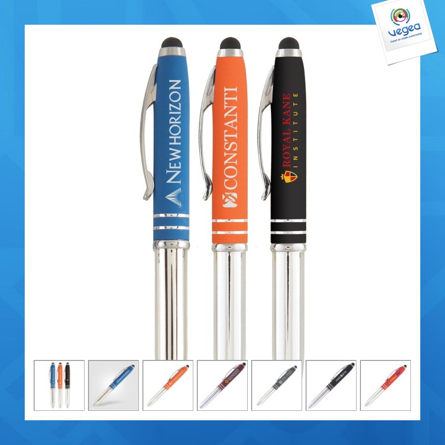 Stylo personalizable brando softy stylet gravure laser impression 2ème face