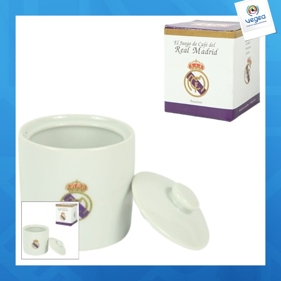 Sucrier de promoción avec logo real madrid, porcelaine, 7cm